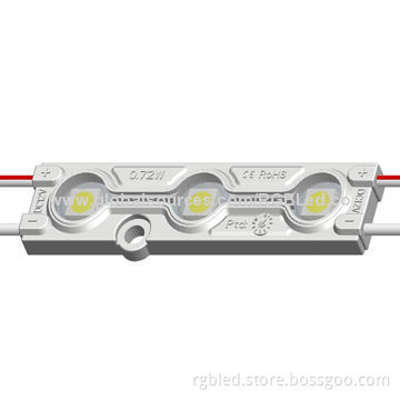 Waterproof SMD 5050 LED Injection Module, Constant Current, 77mm, 3pcs, 0.72W, IP67, DC 12V
